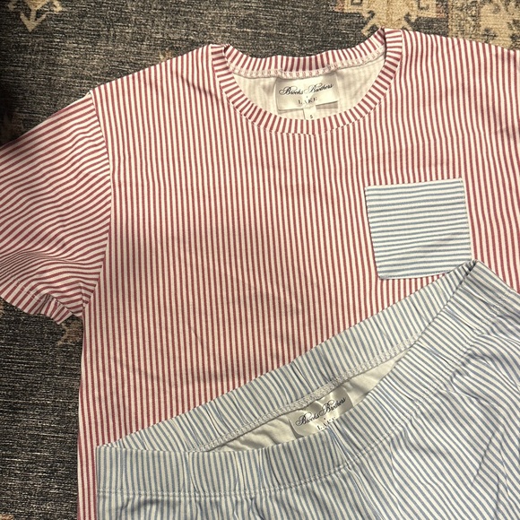 LAKE x brooks brothers striped PJ set - Picture 2 of 5